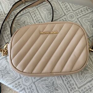 Michael Kors Cream Quilted Shoulder Bag